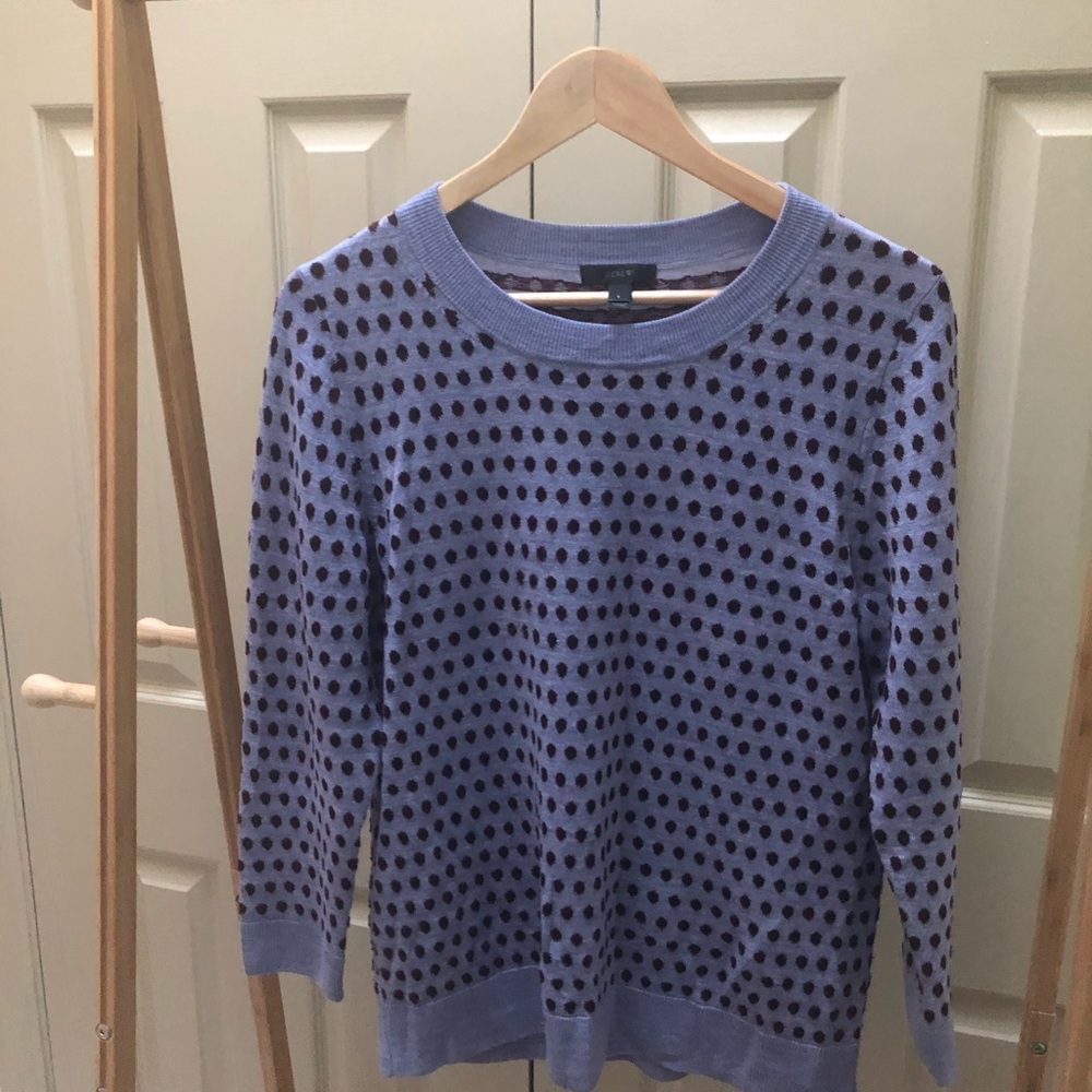 J.Crew Tippi Sweater in Jacquard Dot-NEW-Large